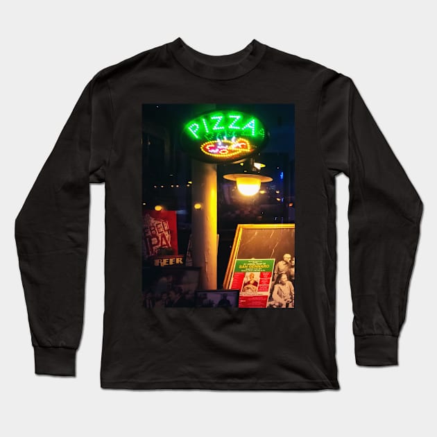 Little Italy Pizza Manhattan New York City Long Sleeve T-Shirt by eleonoraingrid